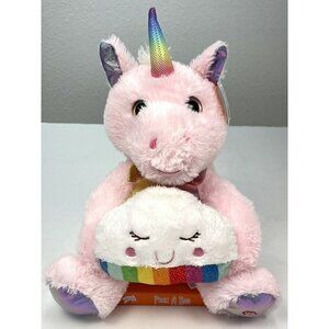 TOYMAZING 12" Pink Rainbow PEEK A BOO Plush Electronic UNICORN Toy *Video* NIB